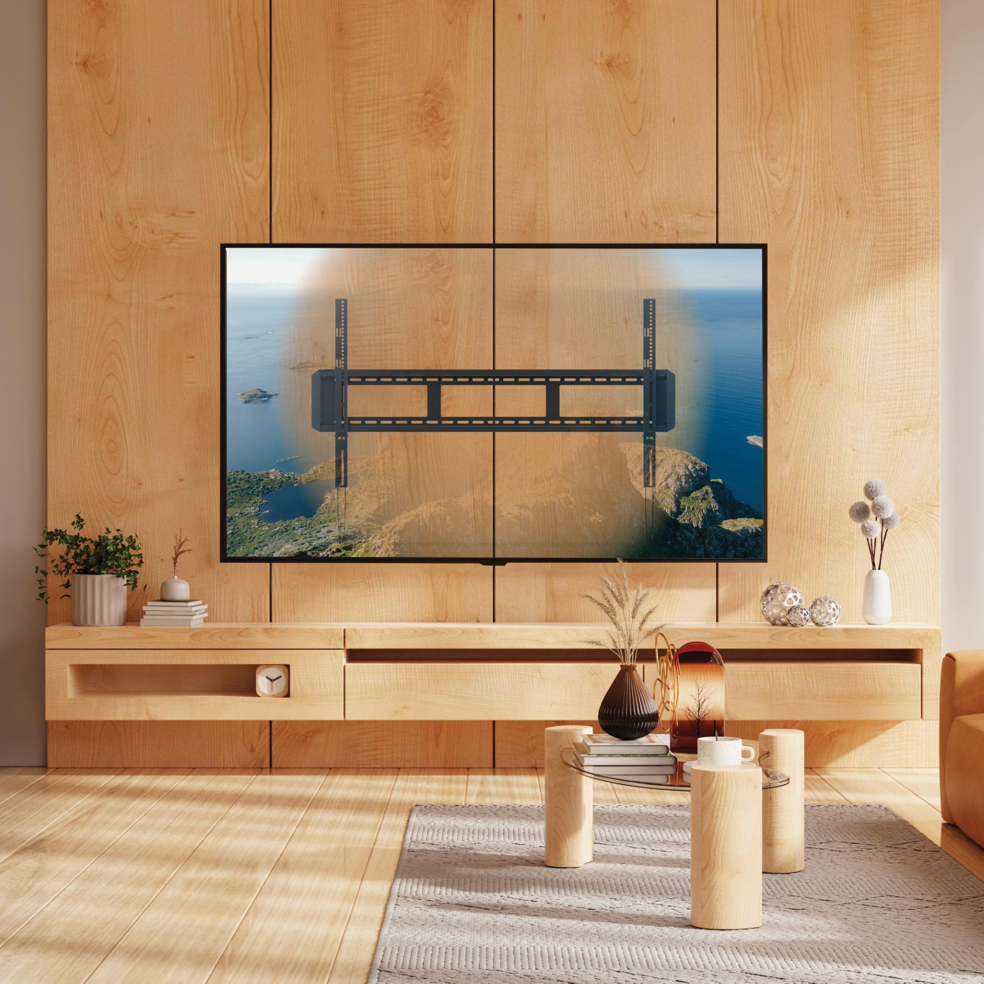 Amazon.com: Kanto F6080 Fixed TV Wall Mount for 55